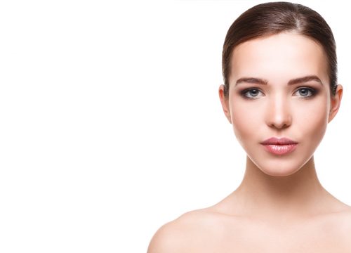 Woman with facial volume loss