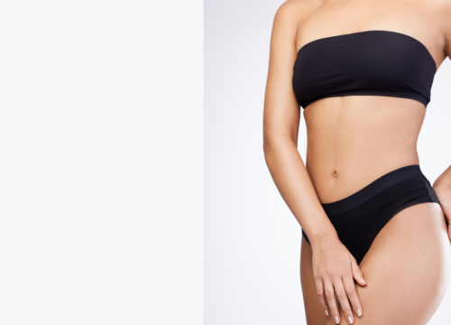 Photo of a woman's body in a black bikini